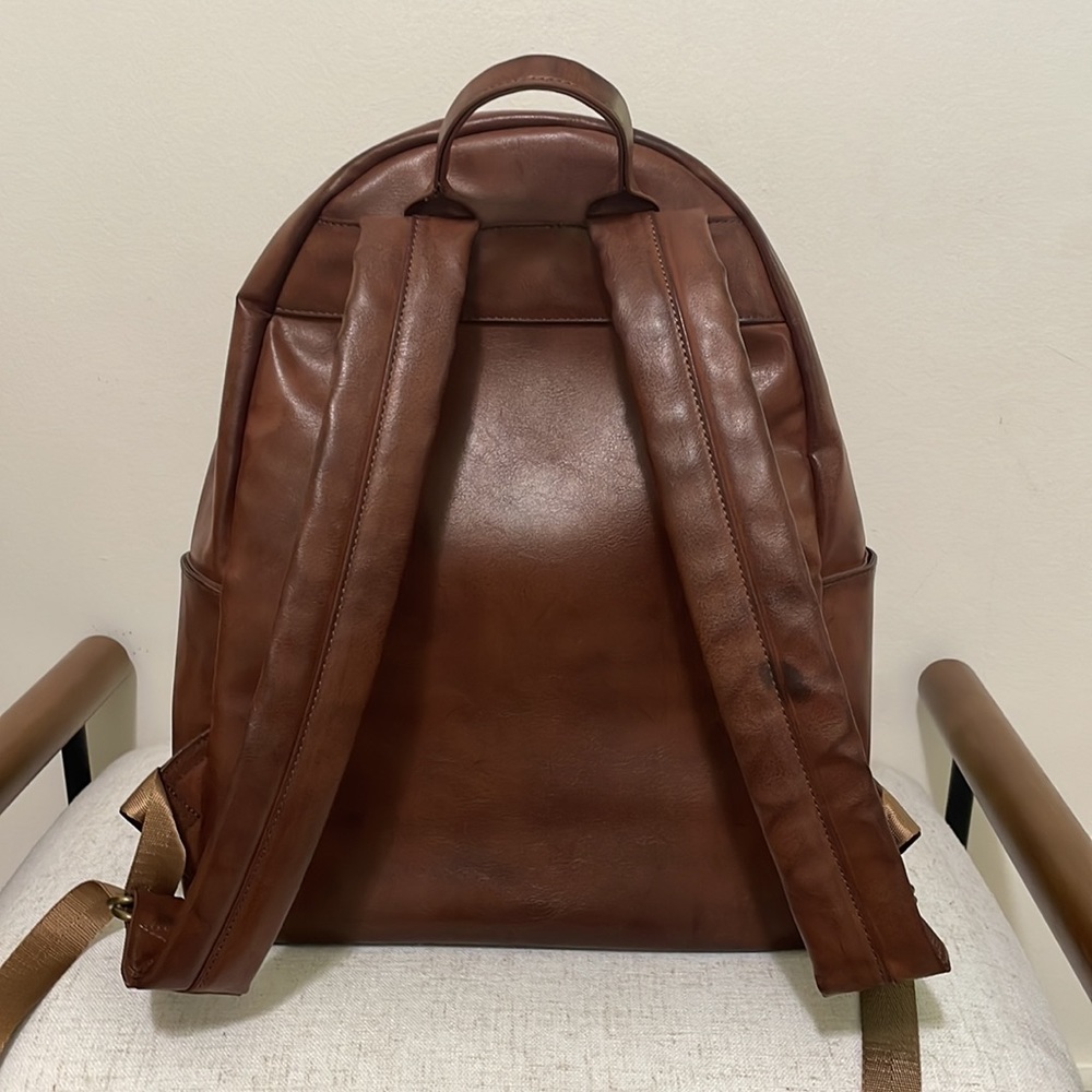 Guess Brown Leather Backpack - Picture 3 of 6